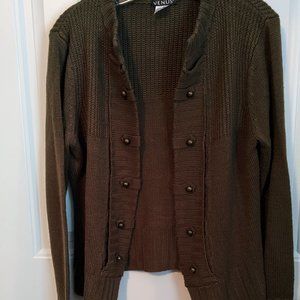 Venus Olive Green military style cardigan